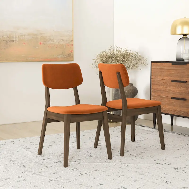 Abrival Mid-Century Velvet Dining Chair (Set of 2)
