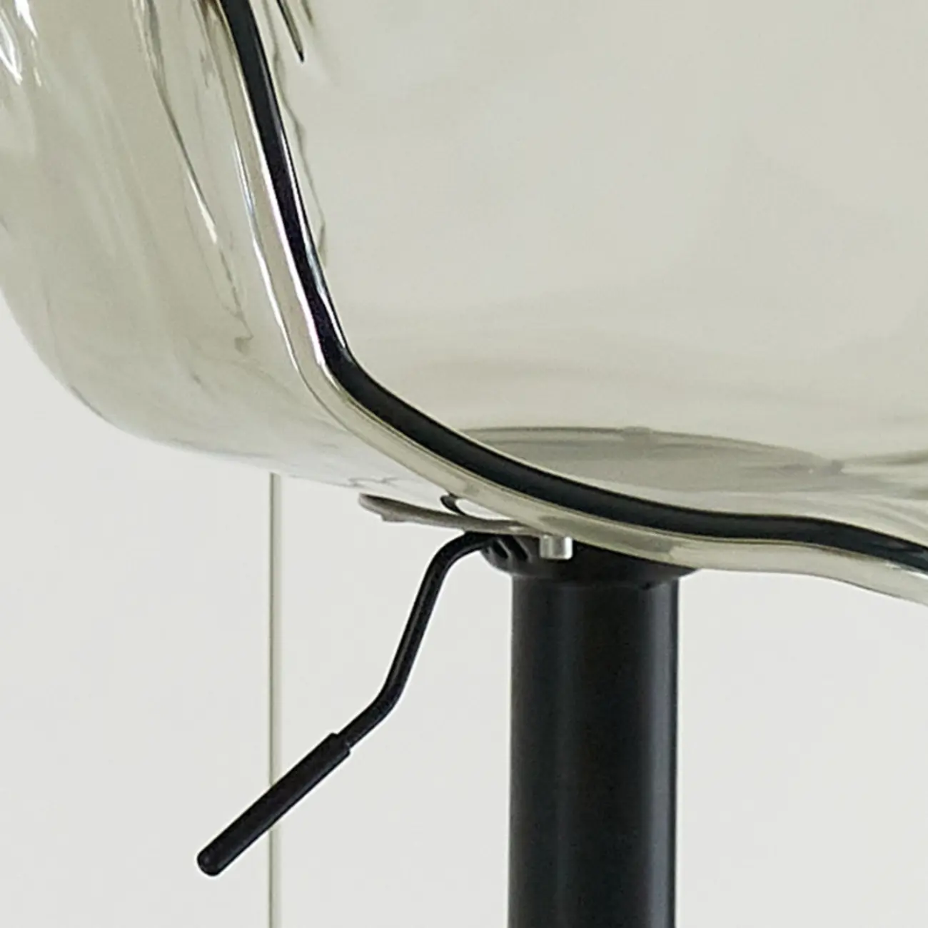 Clear Acrylic Swivel Adjustable Height Bar Stools with Backs