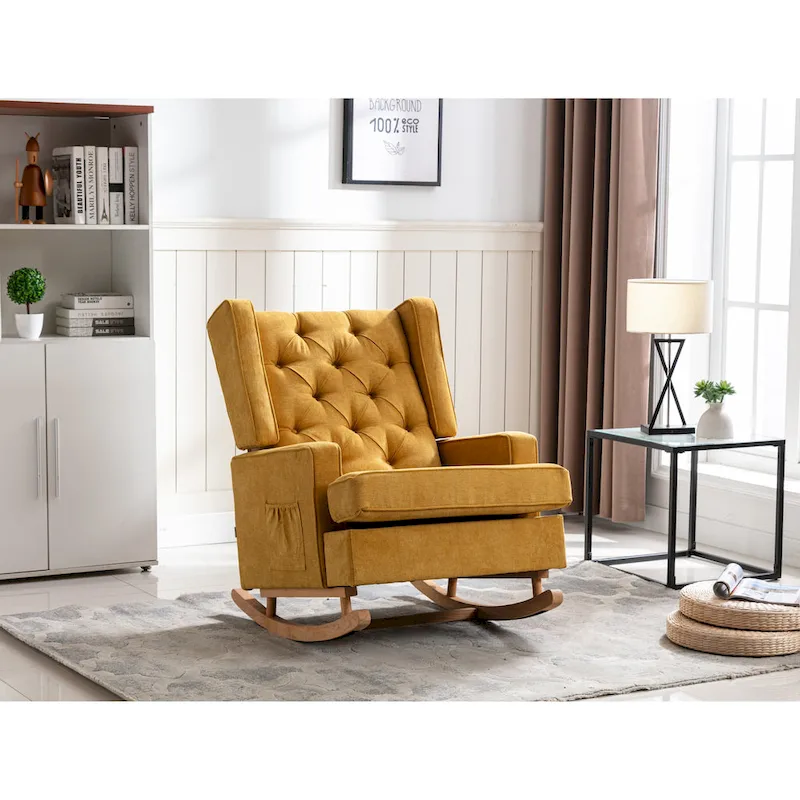 Modern 33.8 Tufted Rocking Chair