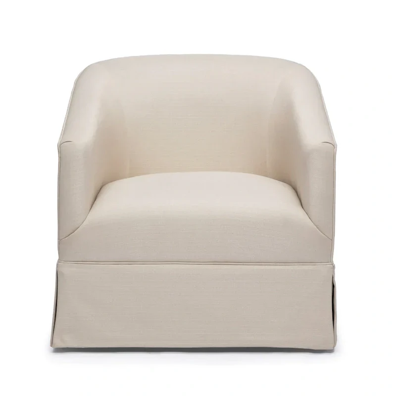 Elayne Skirted Fabric Swivel Accent Chair by Greyson Living