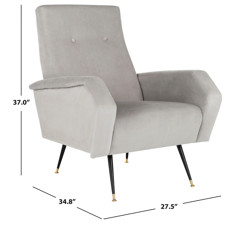 SAFAVIEH Senja Mid-Century Modern Retro Club Chair - 27.5 x 34.8 x 37 - 28Wx35Dx37H