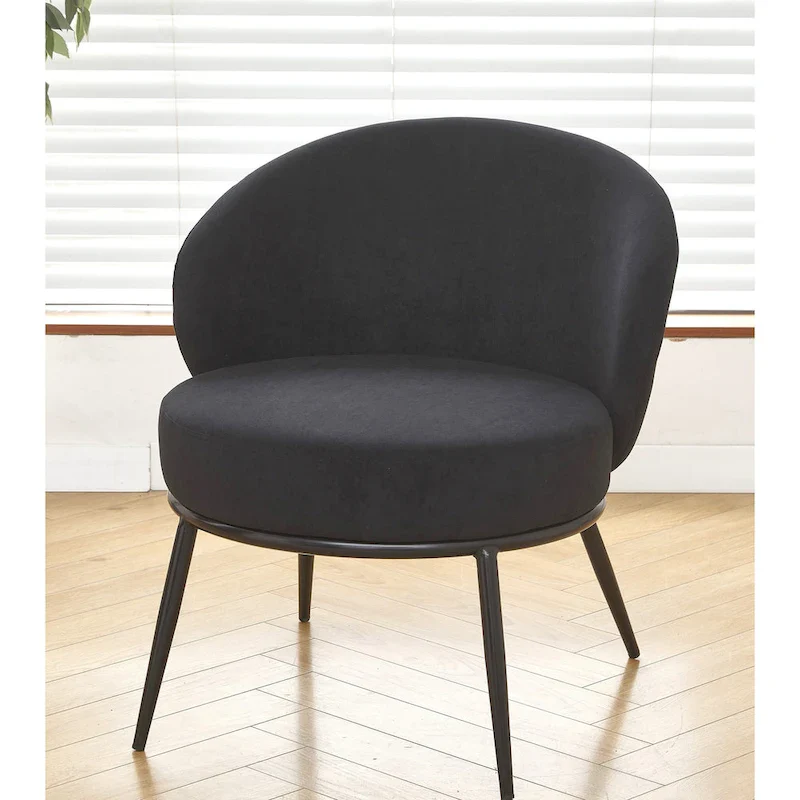 Mid Century Velvet Upholstered Living Room Accent Chair