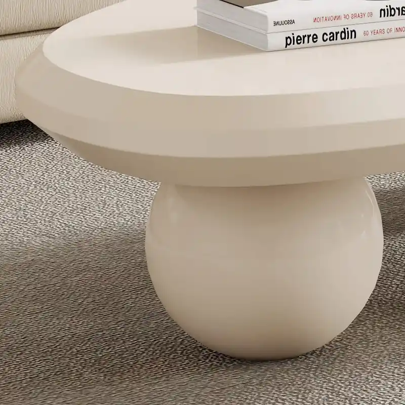 51 Modern Wood Coffee Table with 3 ball legs