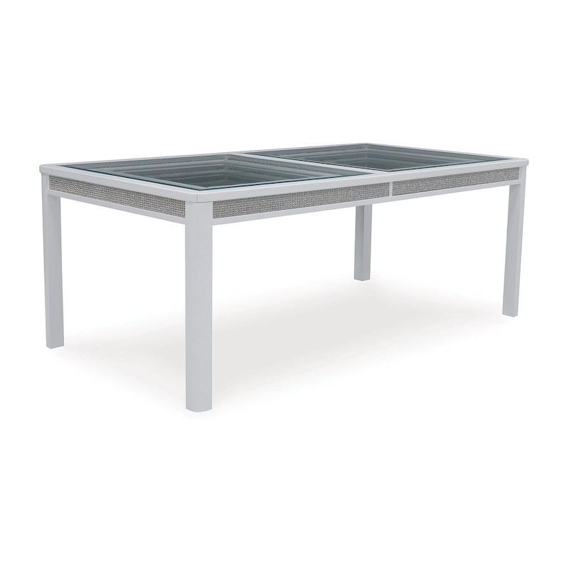 Signature Design by Ashley Chalanna White/Green Rectangular Dining Extension Table - 42W x 96D x 30H
