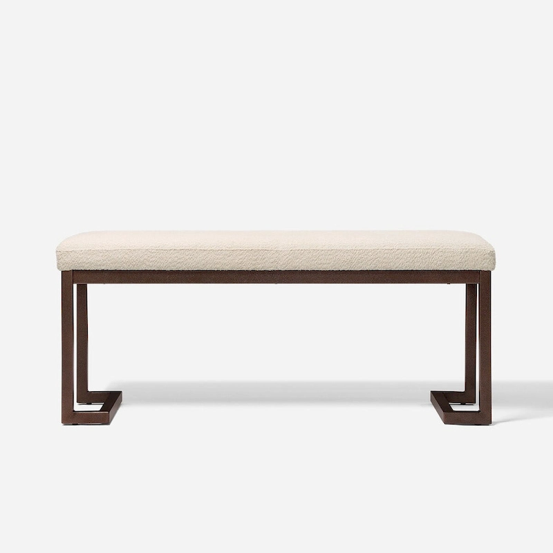 Contemporary Upholstered Rectangular Accent Bench