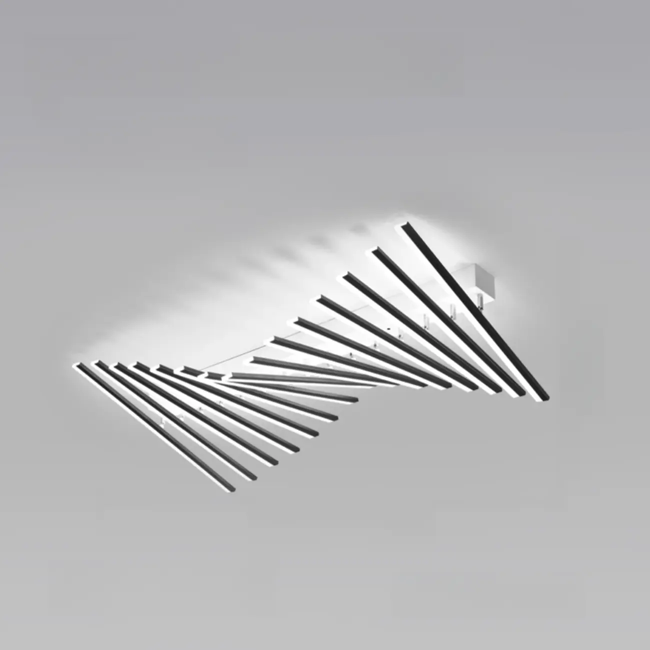 Geometric LED Semi Flush Ceiling Light with Acrylic Shade