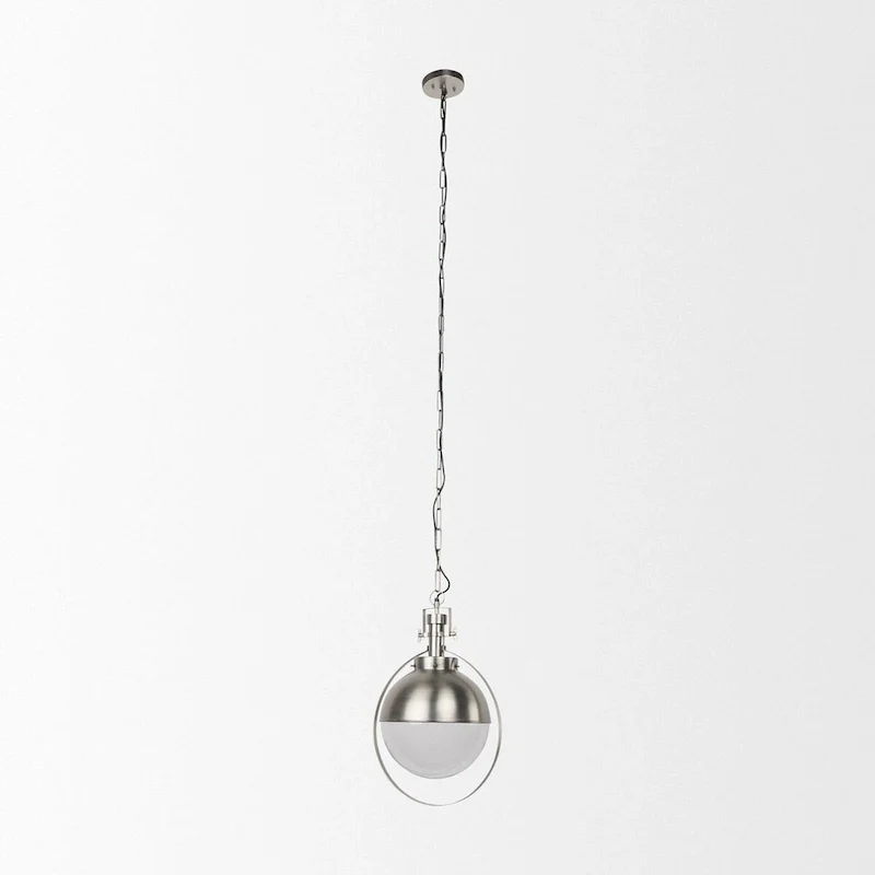 Leighton 15.0L x 15.0W x 20.0H Antique Nickel Pendant Light - 15.0L x 15.0W x 20.0H