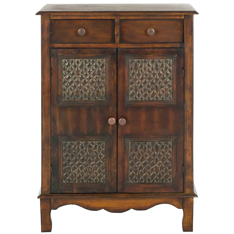 SAFAVIEH Rosanna Dark Brown Storage Chest - 21.3 x 13.8 x 29 - 21Wx14Dx29H
