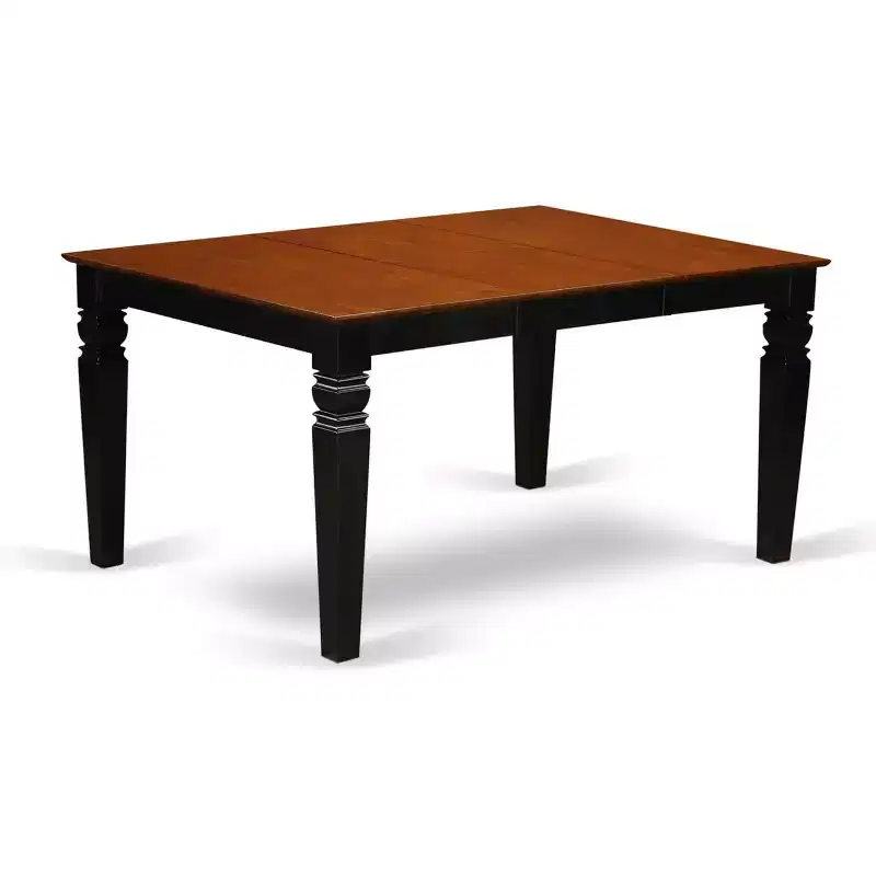 HomeStock on Rectangular Dining Table with 18 in butterfly Leaf