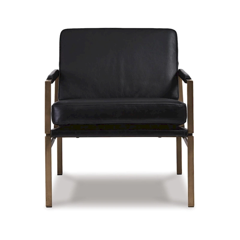 Signature Design by Ashley Puckman Mid Century Modern Leather Accent Chair - 29  W x 31.5  D x 34.25  H