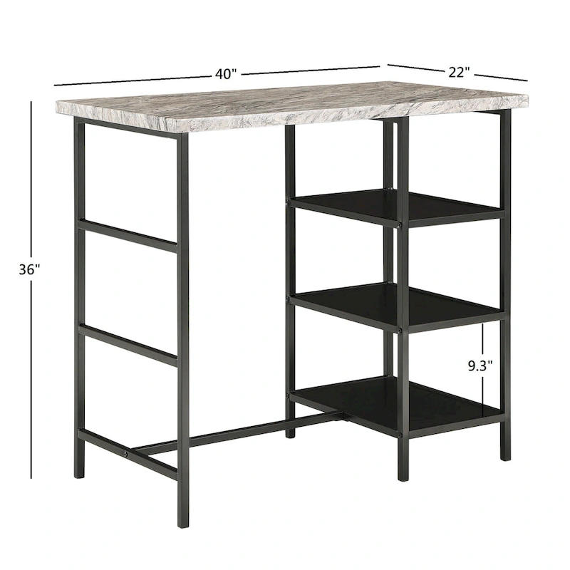 Ainsley Faux Marble Counter Height 3-piece Dining Set by iNSPIRE Q Modern