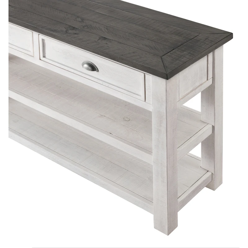 The Gray Barn Downington Solid Wood 2-Drawer Sofa Console Table