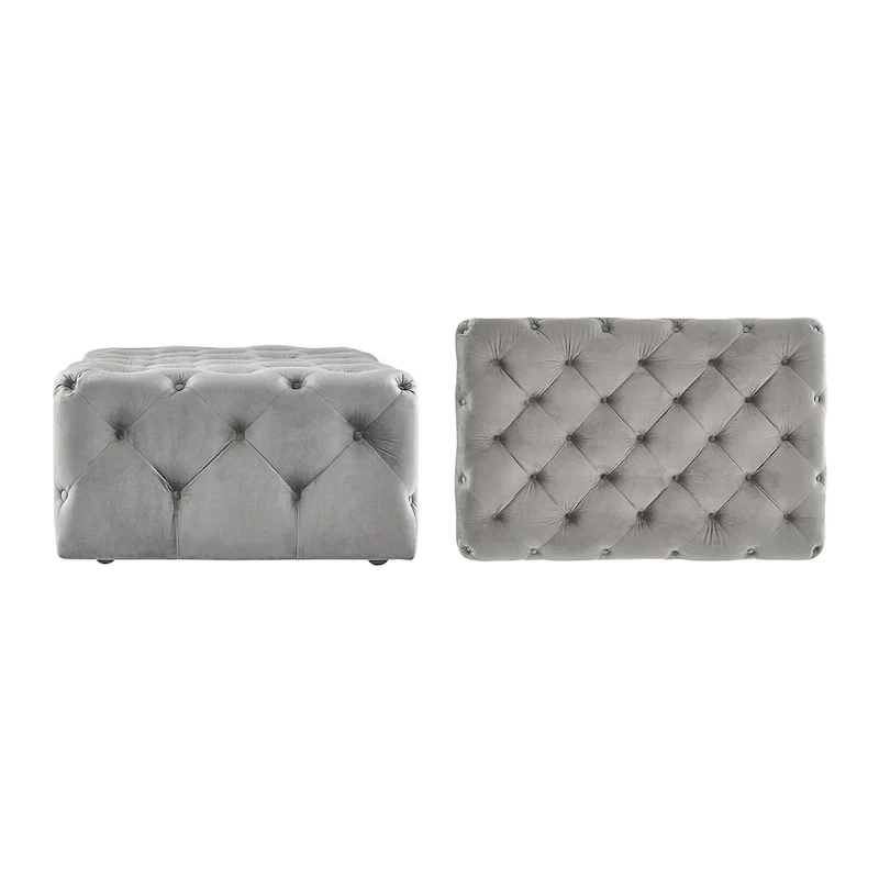 Gdansk Rectangular Tufted Ottoman with Casters