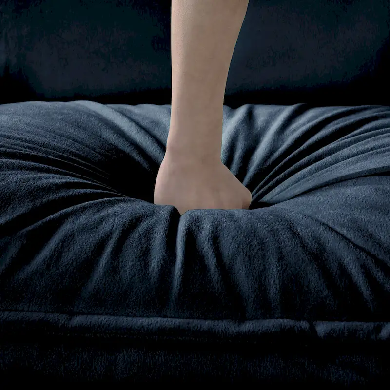 64 Oversized Chenille 2-Seater Sofa with DIY Combo & Storage Pockets