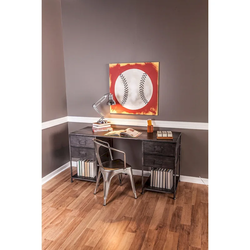 Elk Home Gunthery Graphite Metal 60 Inch Wide Desk