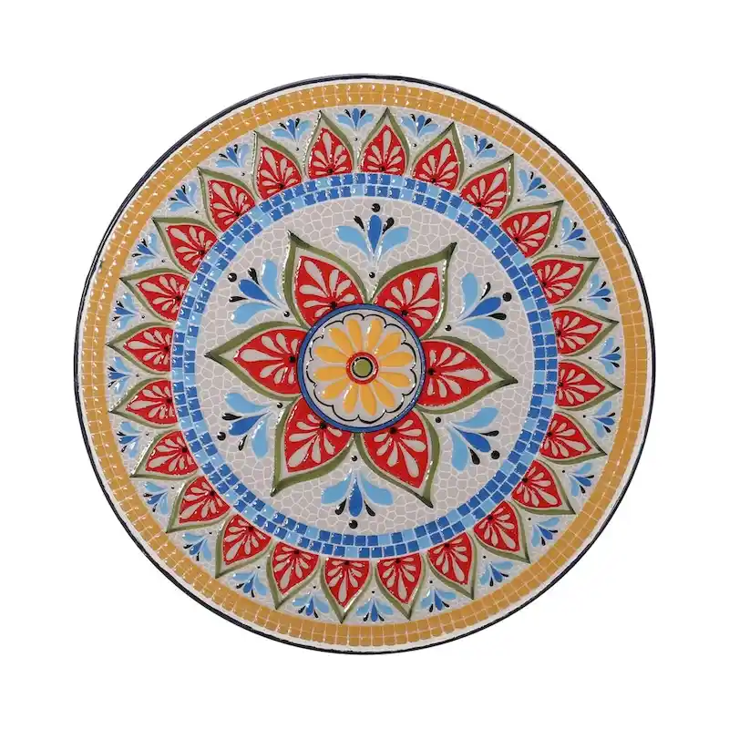 Lace Cut Metal Side Table