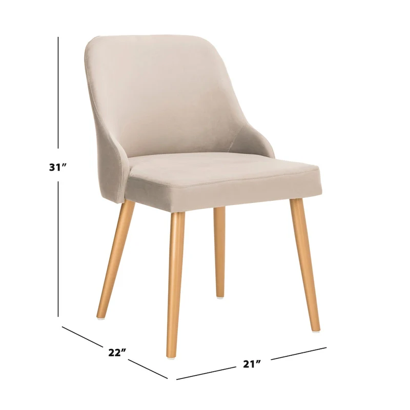 Nobie 18.3 Upholstered Dining Chair - Grey / Gold (Set of 2) - 21 x 22 x 31 - 21Wx22Dx31H