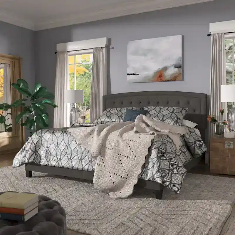 Fontana Adjustable Diamond-tufted Arched Back Bed by iNSPIRE Q Classic