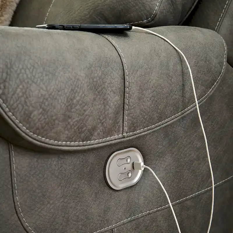 Signature Design by Ashley Starbot Gray 5-Piece Power Reclining Sectional - 131W x 131D x 42H