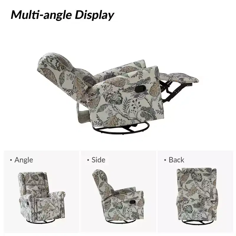 Helmut Manual Swivel Glider Recliner|HULALA HOME