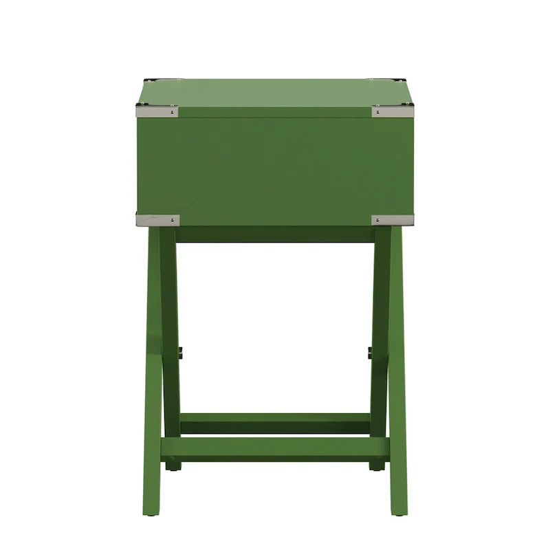 Kenton II X Base Wood Accent Campaign Table iNSPIRE Q Modern