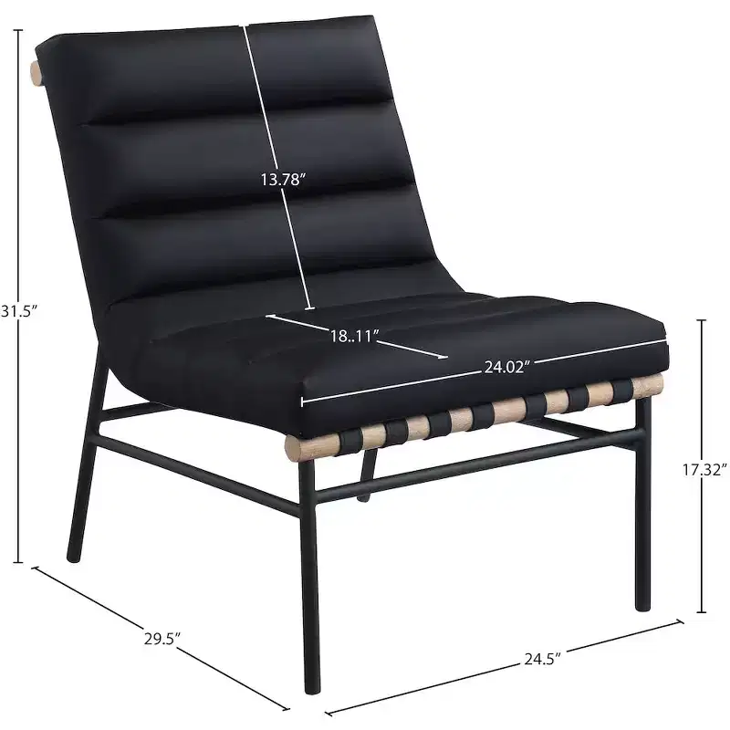 Meridian Furniture,Burke Vegan Leather Accent Chair