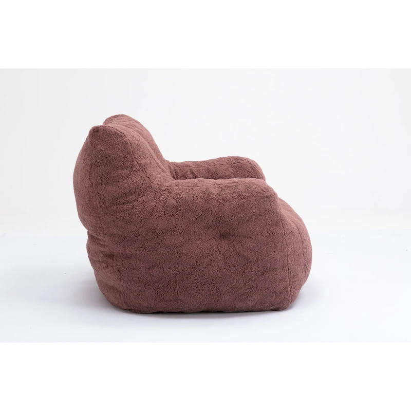 Soft Tufted foam bean bag chair with Teddy fabric