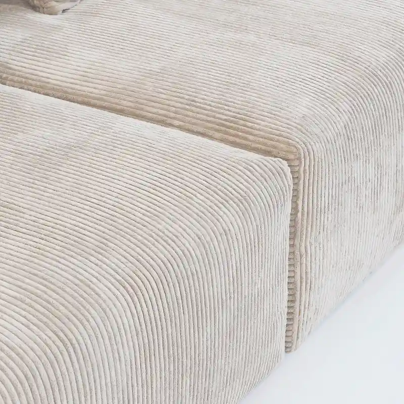 Sectional Couch Sofa with 4 Pillows, Modern Luxurious Modular Sectional Couch with Chaise Ottomans