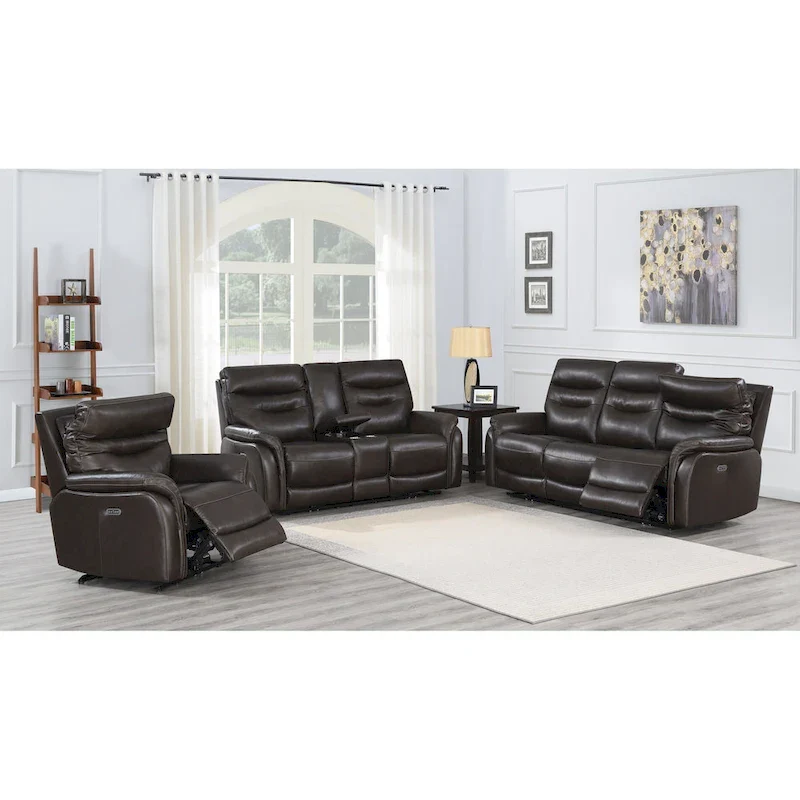 Steve Silver Ferndale Power Reclining Top Grain Leather Sofa