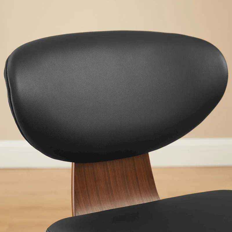 Wood and PU Leather Dining Chair