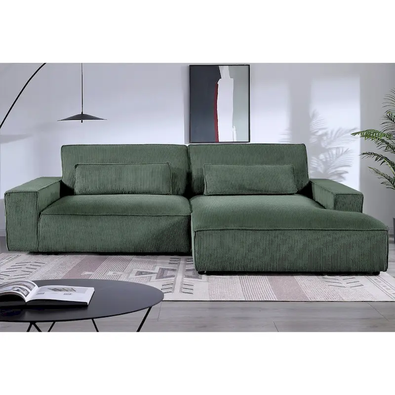 105.52-Inch Ultra-Wide Luxury Modular Sofa with Solid Wood Frame