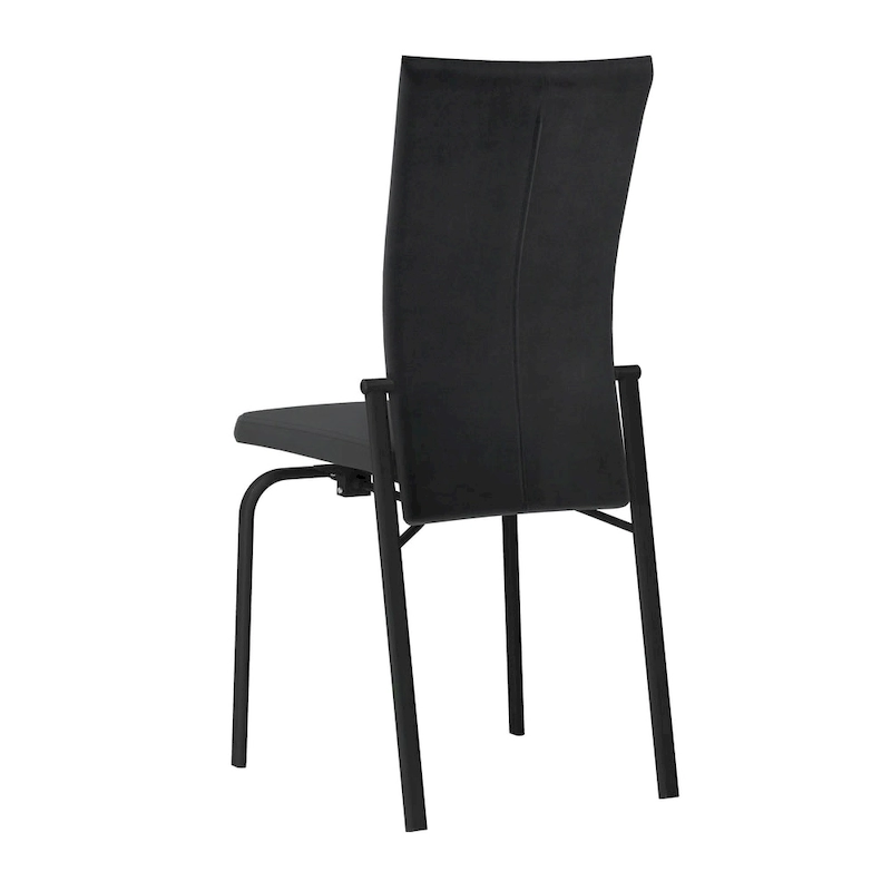 Somette Monique Black Motion-back Side Chair, Set of 2, Fully Assembled