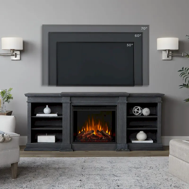 Fresno 72  Media Electric Fireplace by Real Flame
