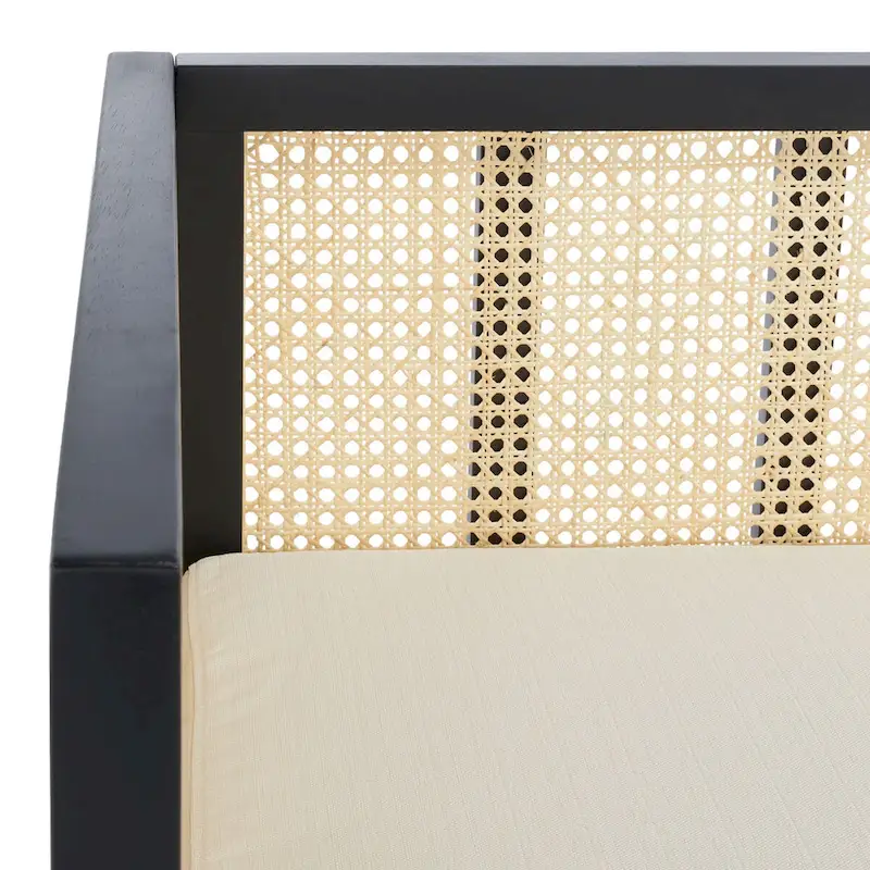 SAFAVIEH Mandie Rattan Sofa - 29  W x 62  D x 30  H - 29Wx62Dx29H