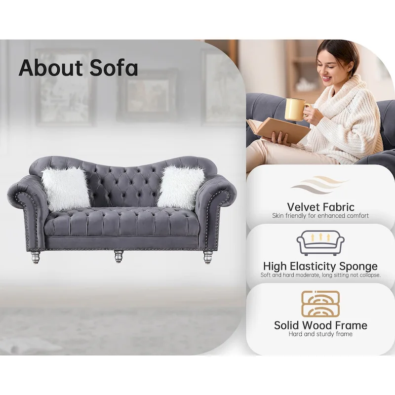 Luxury Classic America Chesterfield Tufted Back Sofa