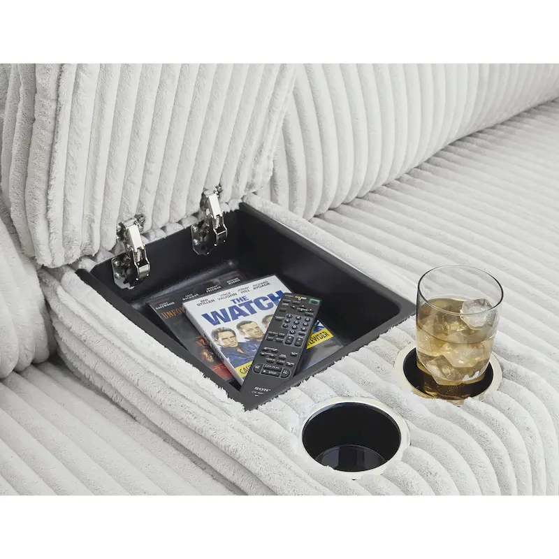 Signature Design by Ashley Top Tier 3-Piece Reclining Sectional with Chaise - 105W x 74D x 41H