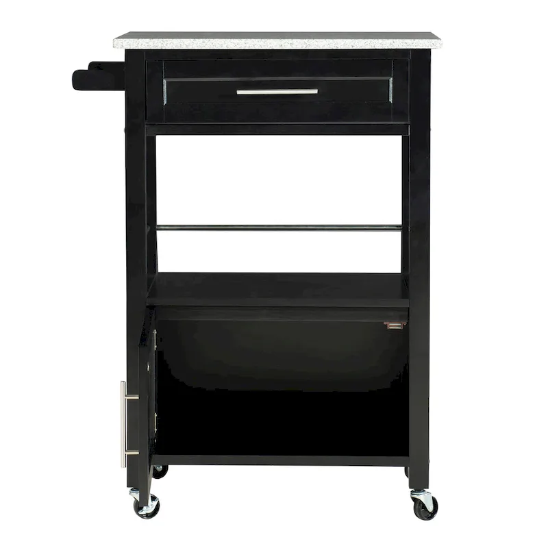 Elaine Mobile Kitchen Cart with Granite Top