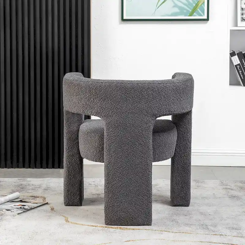 KINWELL 28 Wide Boucle Upholstered Square Armchair