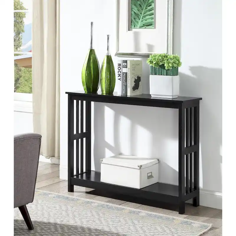 Mission Console Table with Shelf