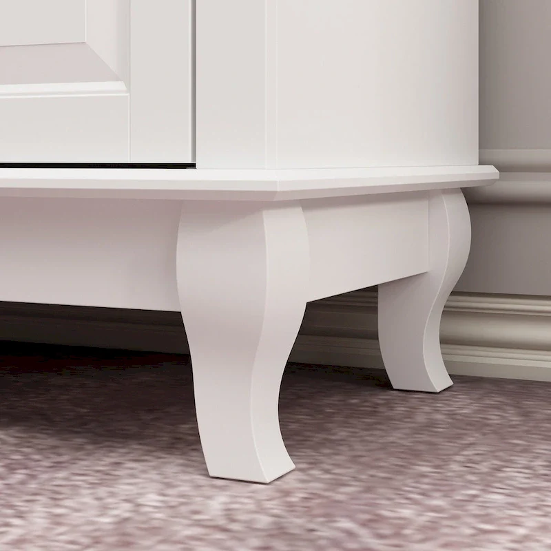 9-Drawer Dresser with Solid Wood Legs Chest Of Drawers Lacquer Console