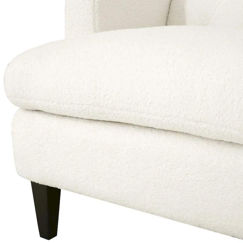 Modern Fabric Accent Chair with Cushion Back
