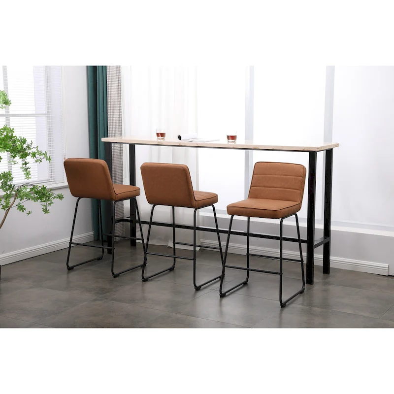 Lakeview Upholstered Modern Barstools Set of 3