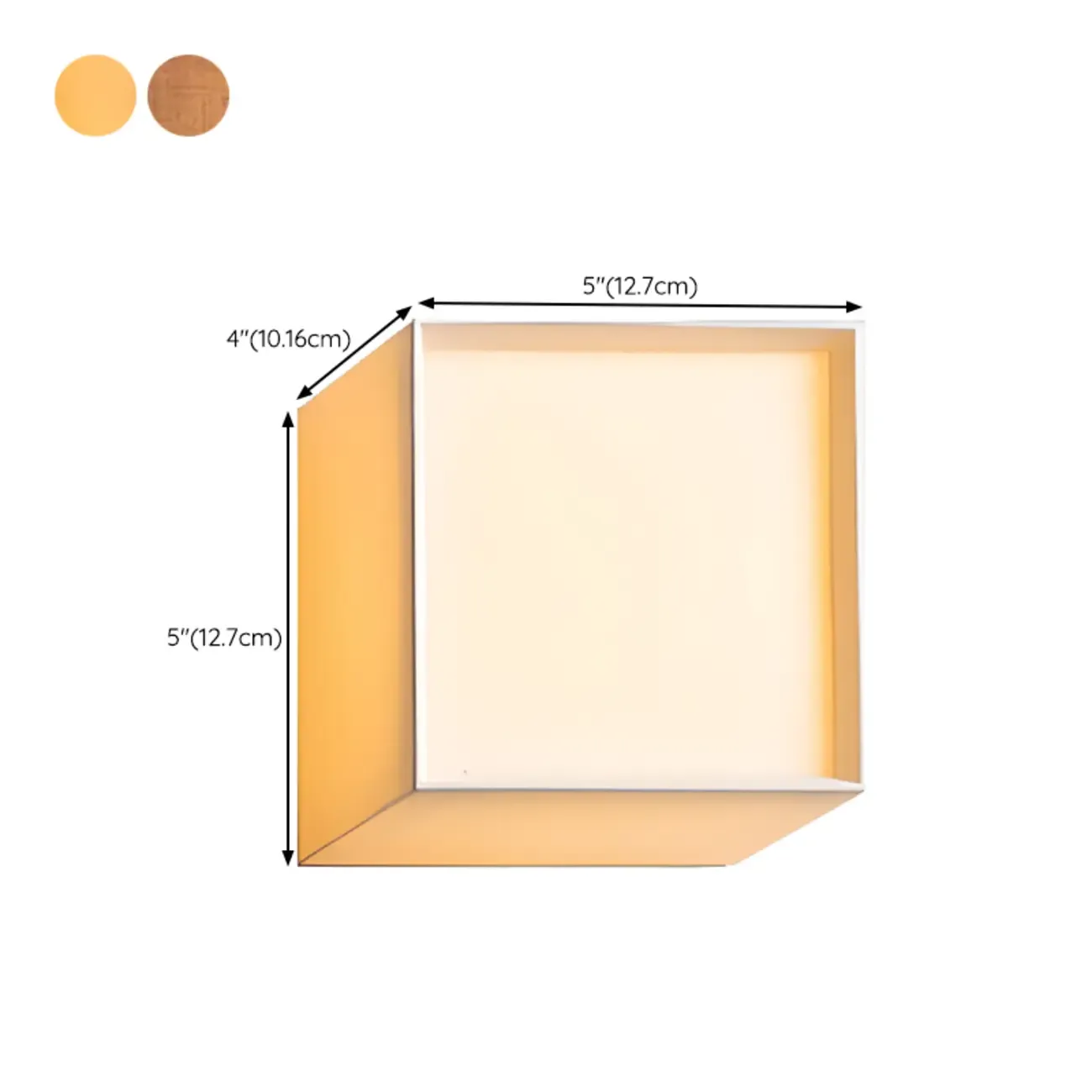 Ambient Cloth Shade Square Flush Mount Wall Sconce