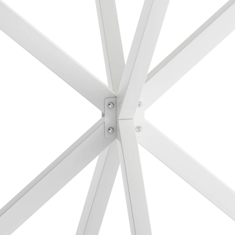 47.24 Modern Cross Leg Round Dining Table