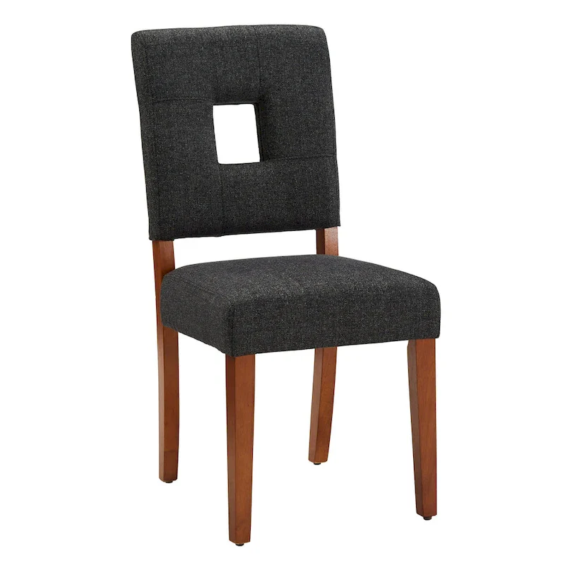 Calvados Upholstered Fabric Keyhole Dining Chairs (Set of 2) by