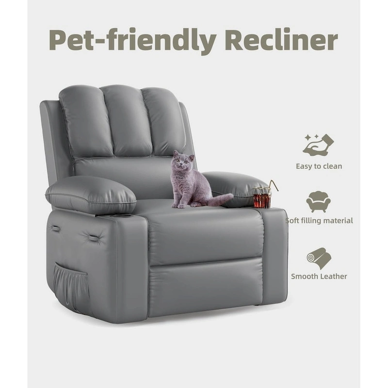 27 Oversized 360 Swivel Recliner Chairs with Heat and Massage