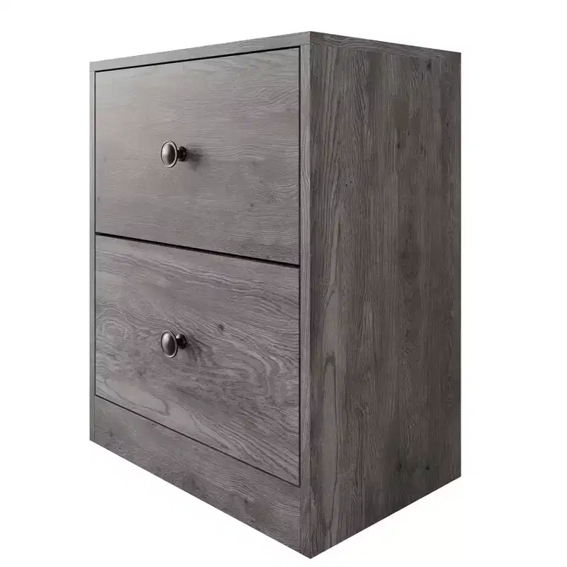 Home Design Sara Panel Bed with 2 Nightstands Gray