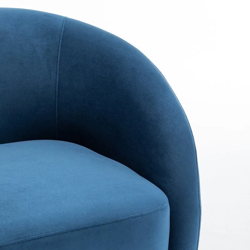SEYNAR Modern Glam Velvet Upholstered 360 Degree Swivel Accent Armchair