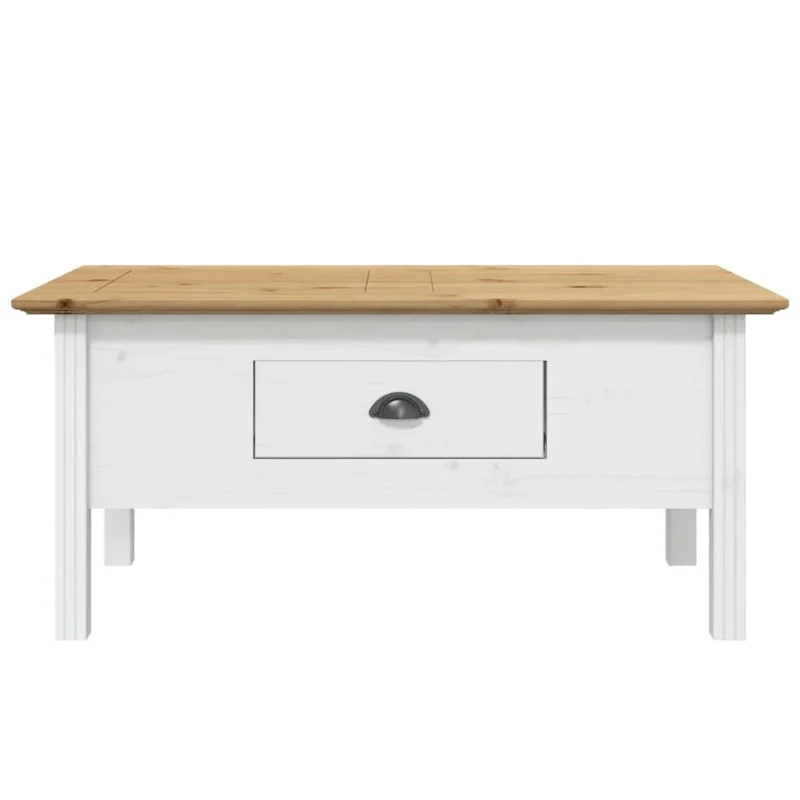 Solid Pine Coffee Table / Living Room Accent Side Table — 39.4