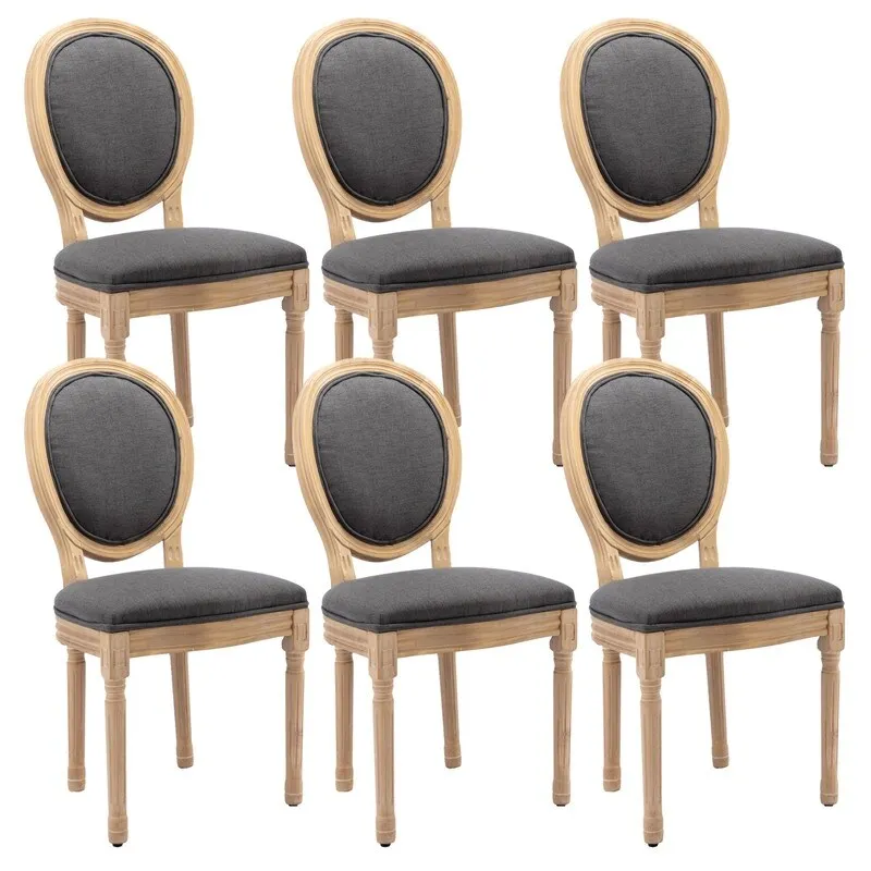French Dining Chair with Nailhead Trim Set of 6